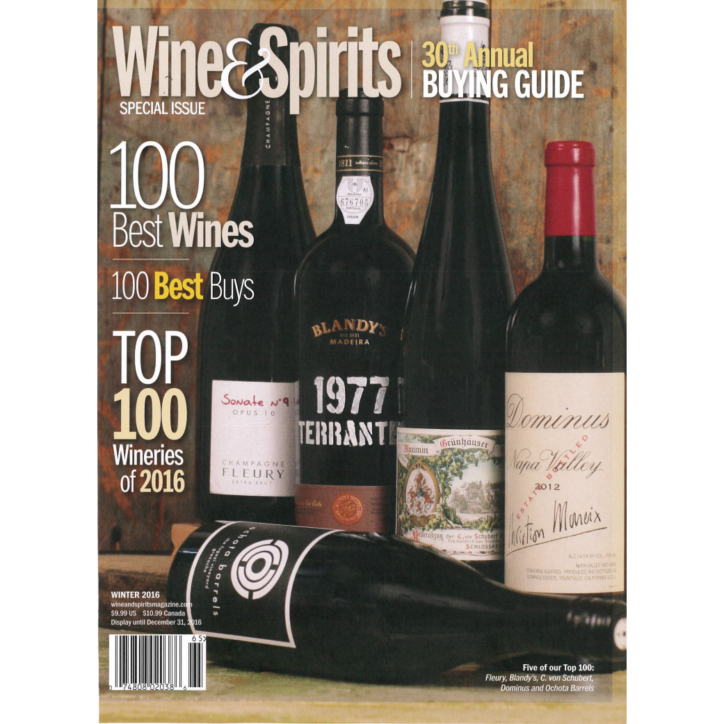 Wine & Spirits Winter 2016 "100 Best Wines of the Year" Wine Country
