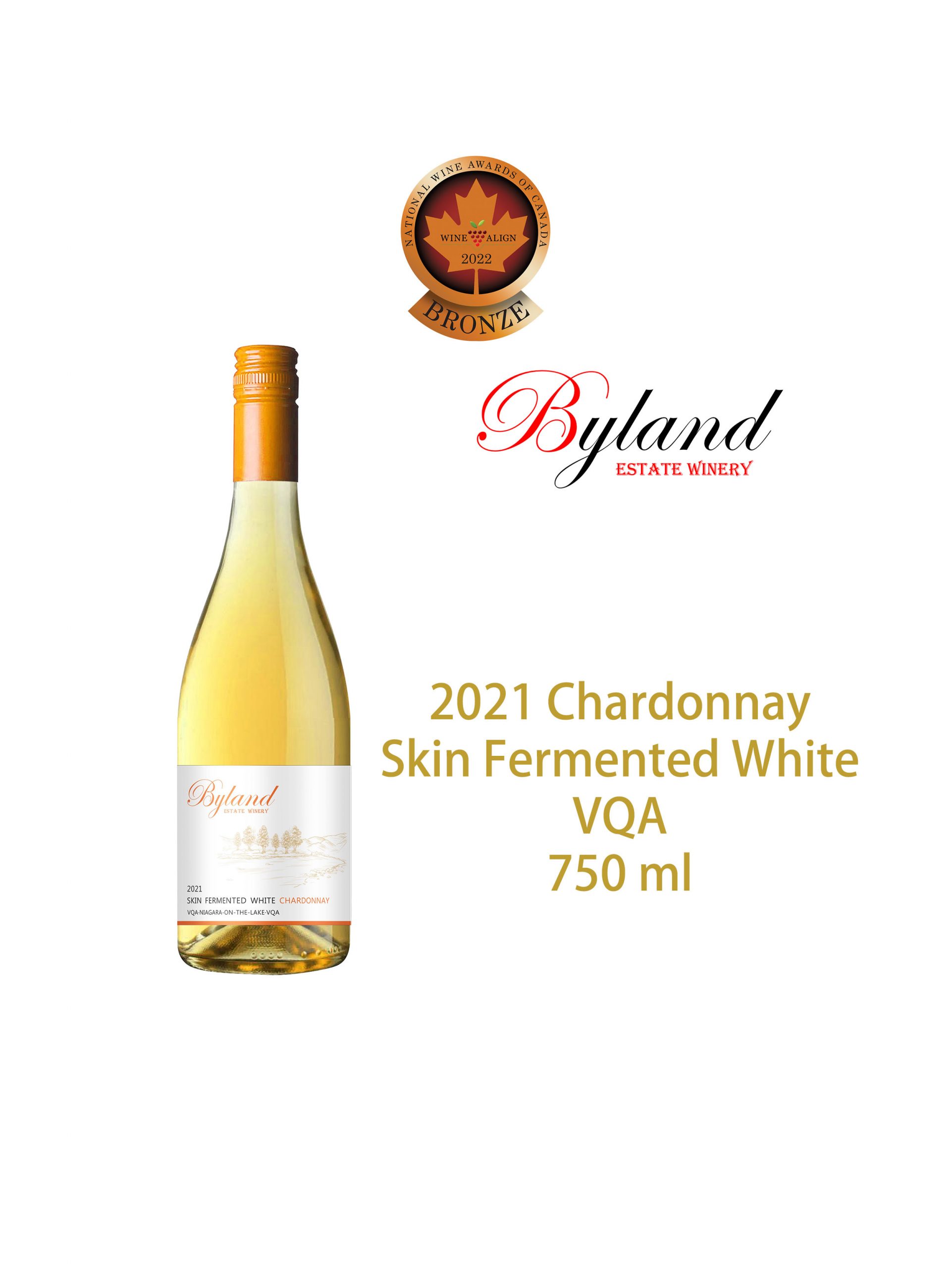 Byland Chardonnay Skin Fermented White 2021 - Wine Country Ontario