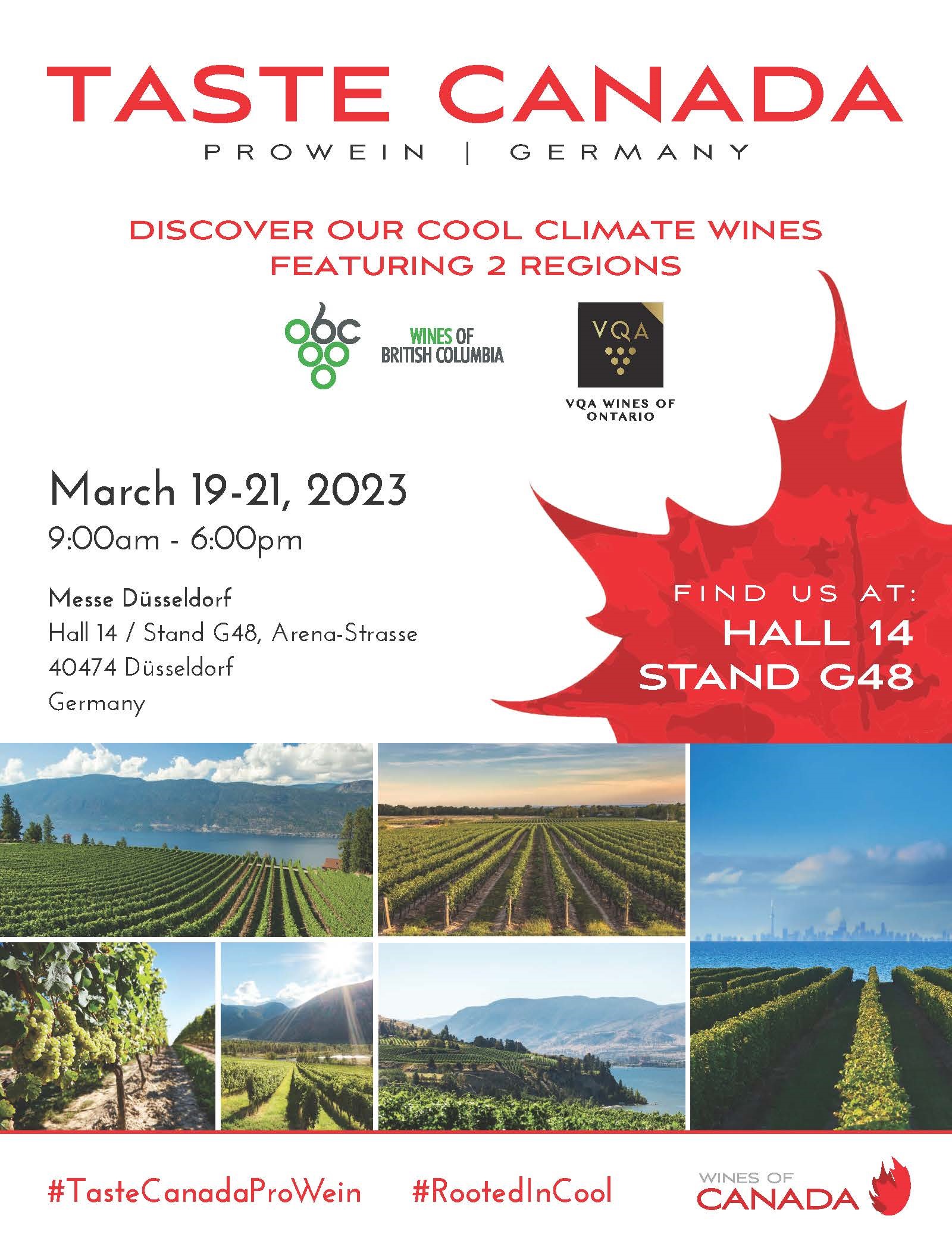 16 Canadian Wineries Exhibit at the ProWein International Trade Fair in