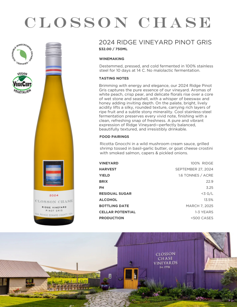 Closson Chase 2024 Ridge Pinot Gris