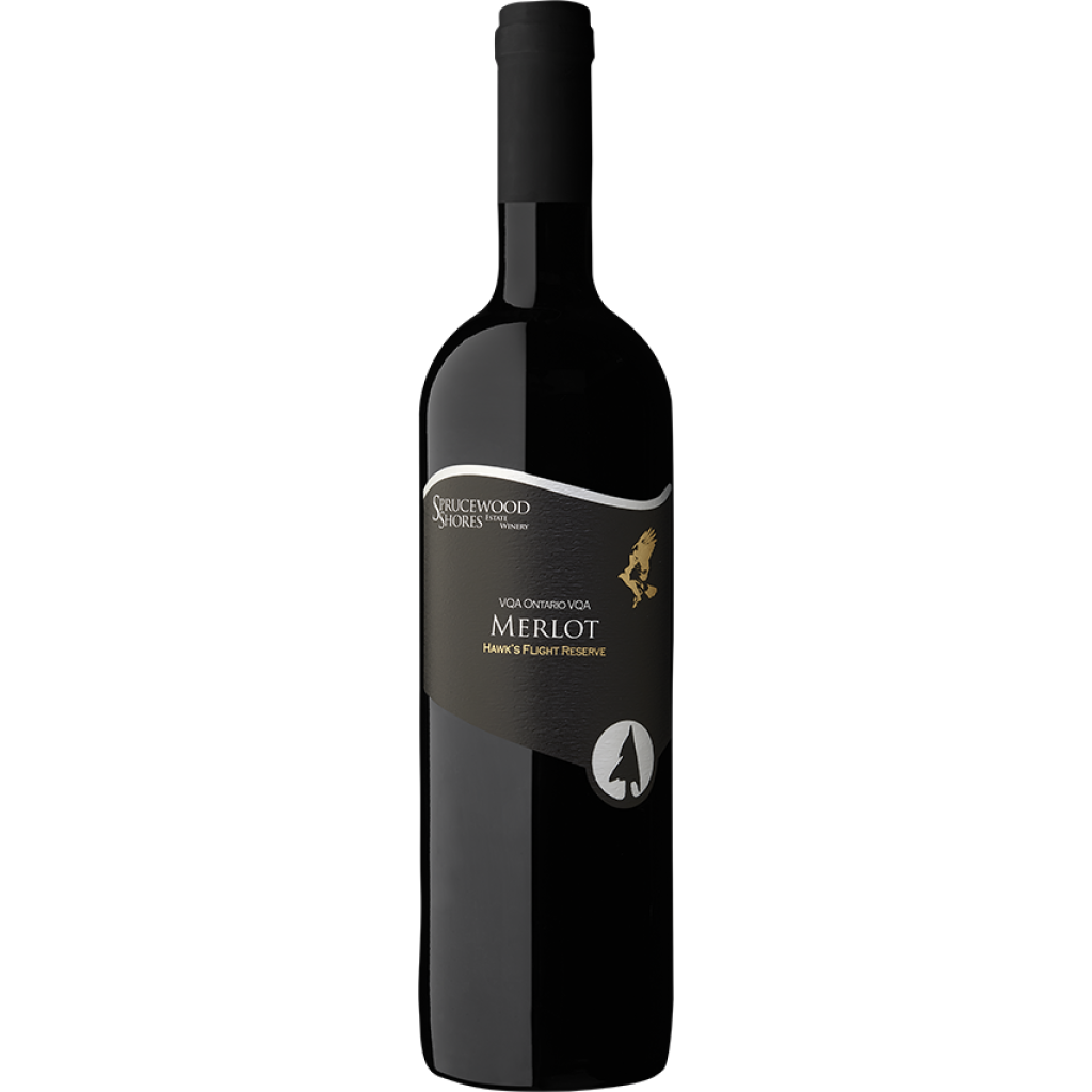 Sprucewood Shores Estate Winery	Hawk’s Flight Reserve Merlot 2020